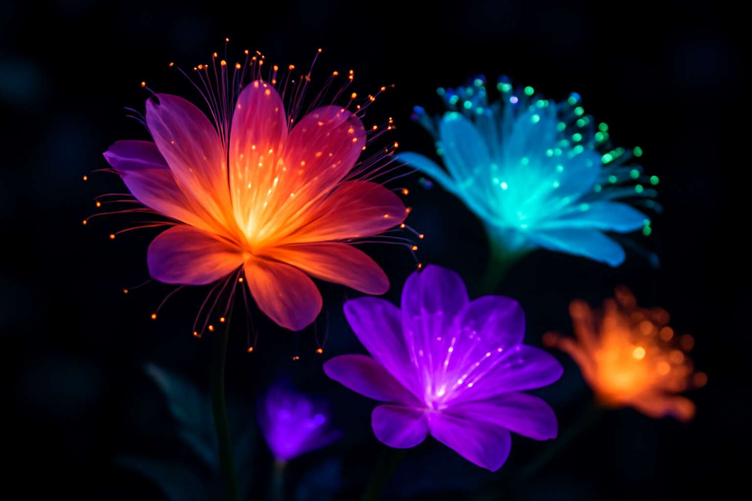 fibre optic flowers