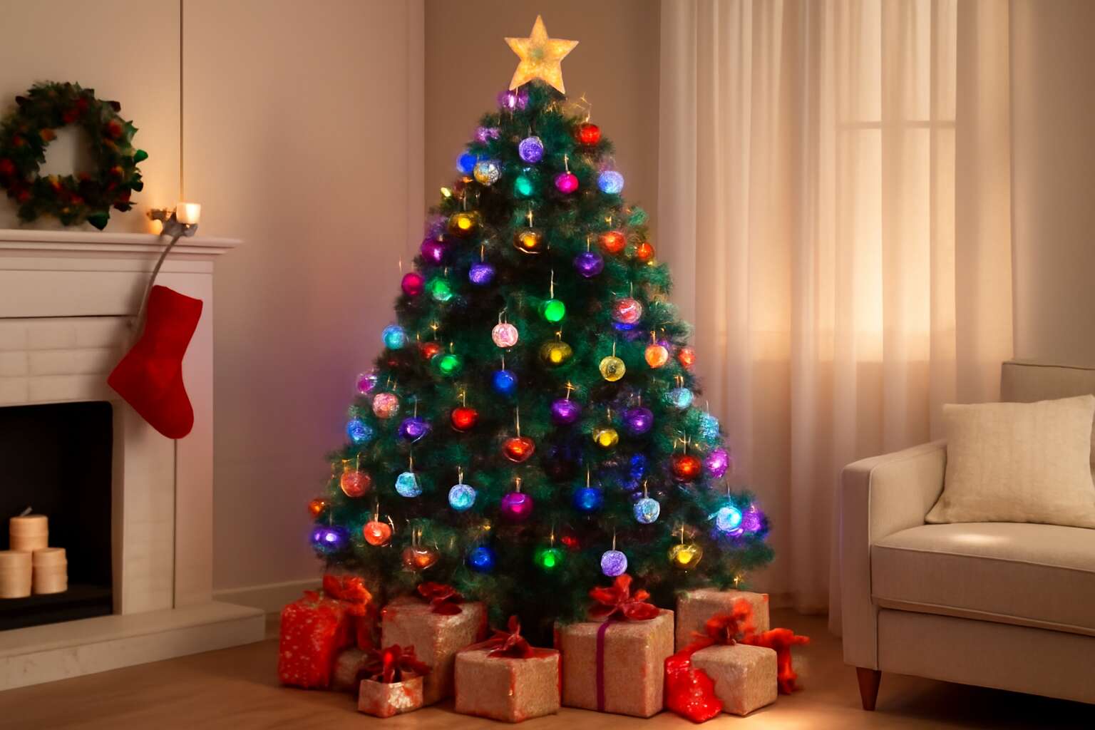 large fibre optic christmas tree kmart