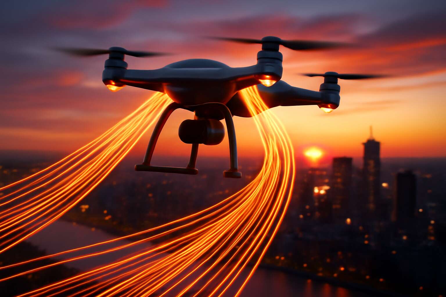 how fibre optic drones work