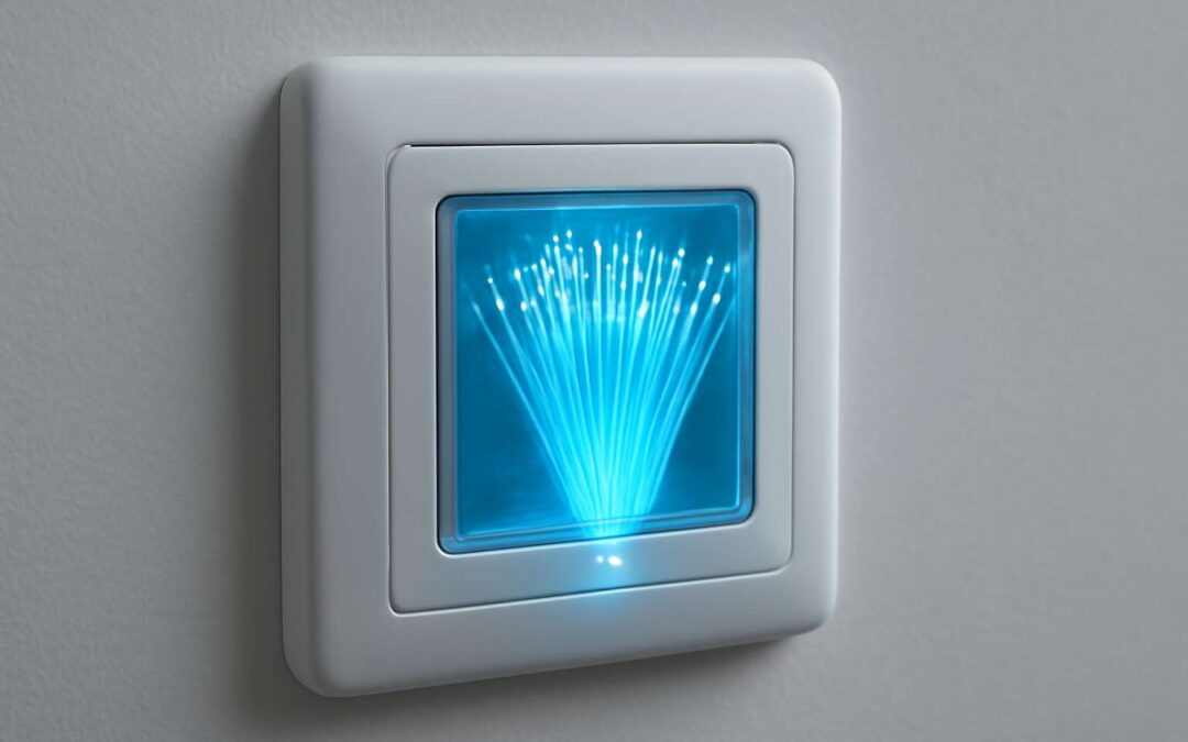 Upgrade your home network with a fibre optic cable wall socket for faster, cleaner connections.