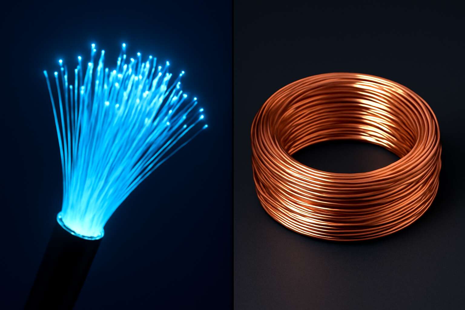 fibre optic vs copper wire
