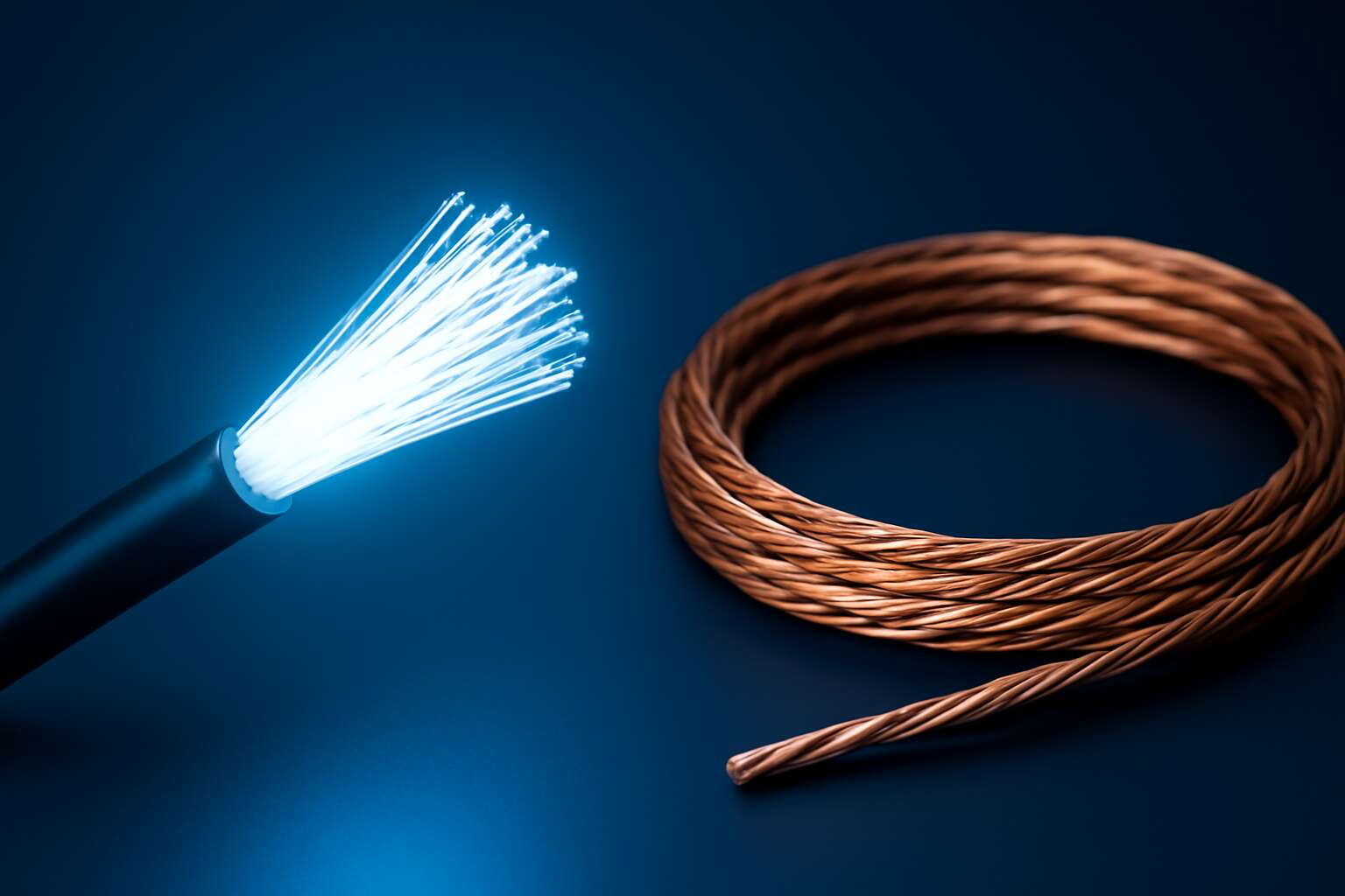 fibre optic cable vs twisted pair
